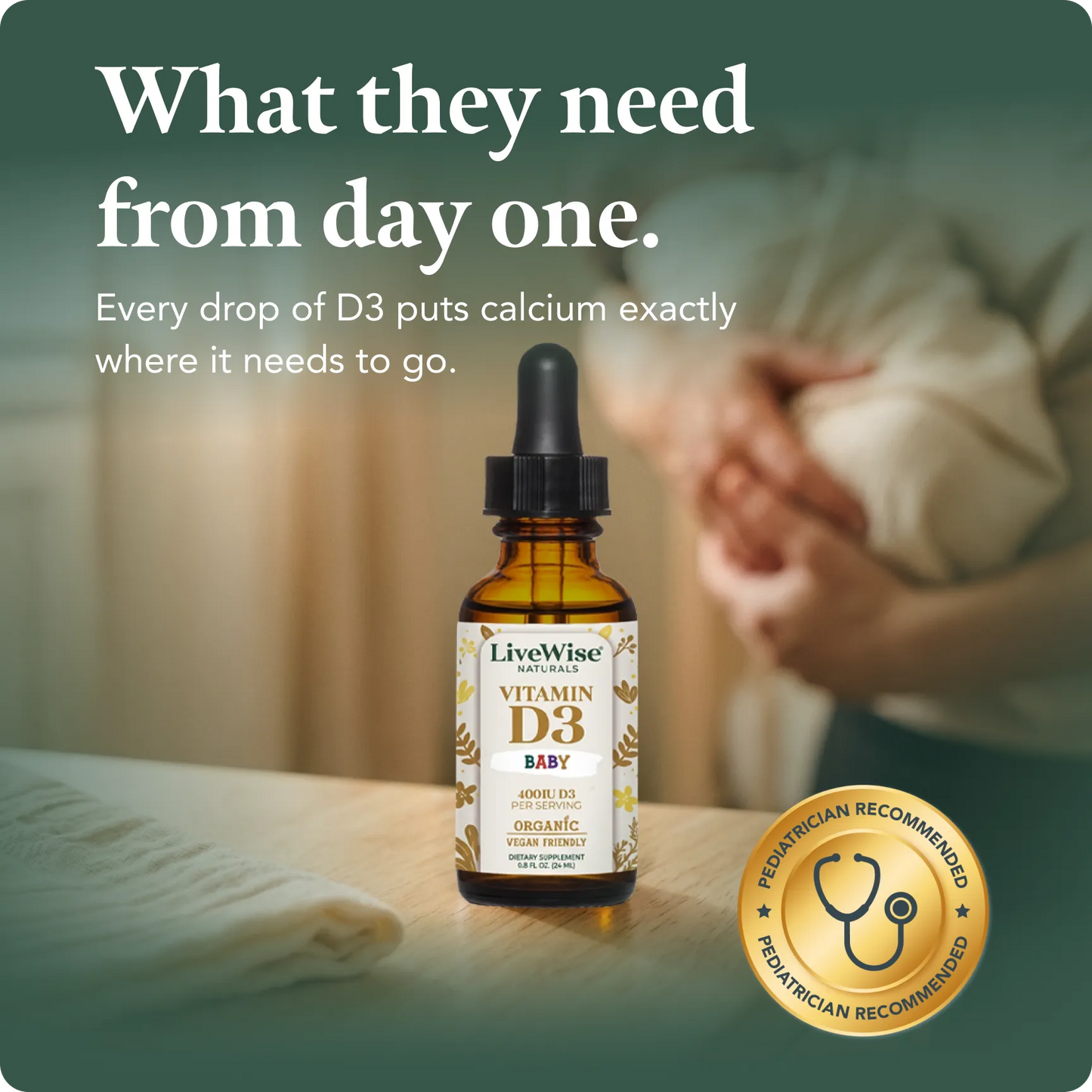 Vitamin D3 for Infants & Toddlers (Vegan Friendly)
