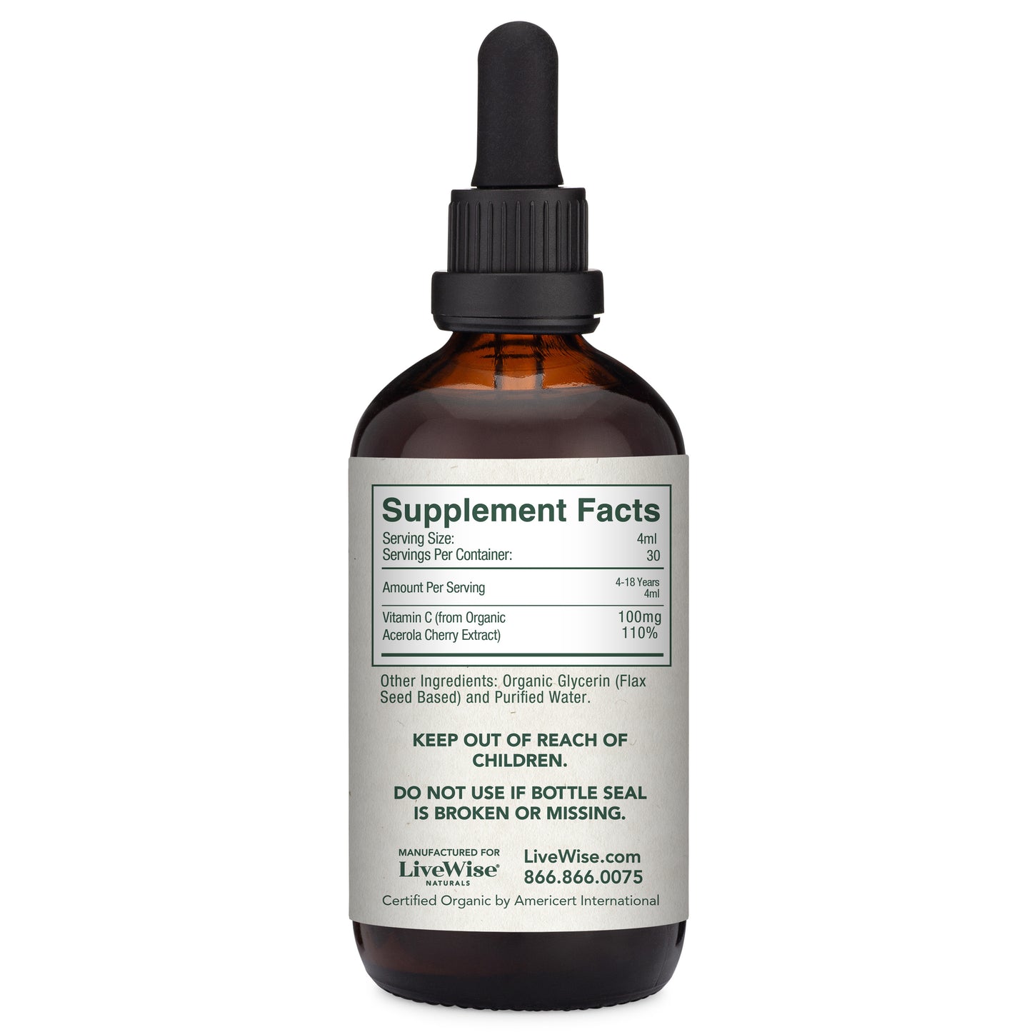 Organic Wholefood Vitamin C Drops for Kids – Immune Support & Antioxidant Boost