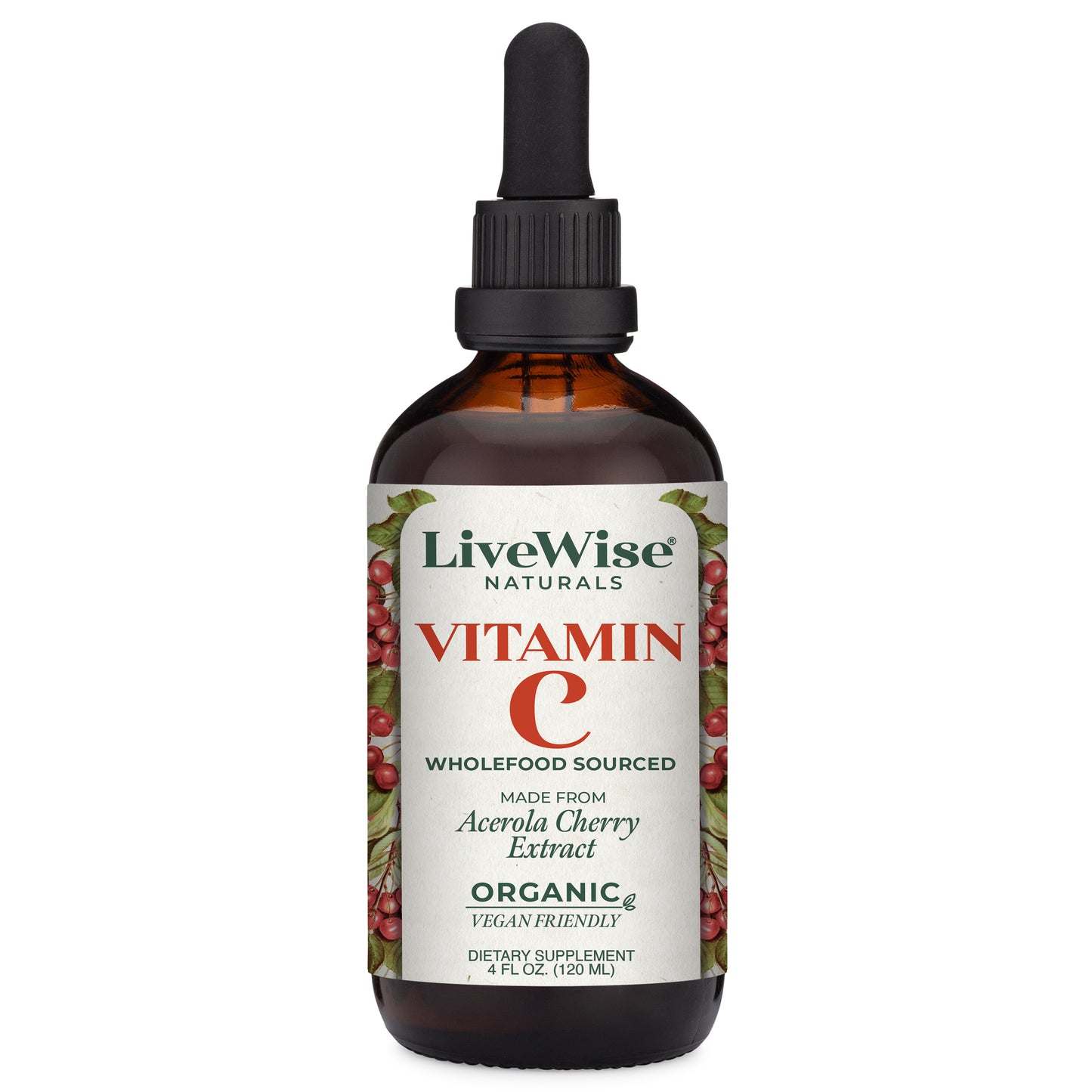 Vitamin C Liquid Drops – Organic Wholefood Immune Support (4oz)