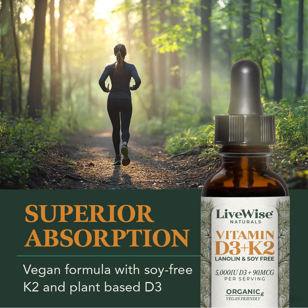PREORDER ONLY- SHIPPING MID MAY Vitamin D3+K2 Drops – Lanolin & Soy Free, Vegan Friendly (1,000IU - 10,000IU)