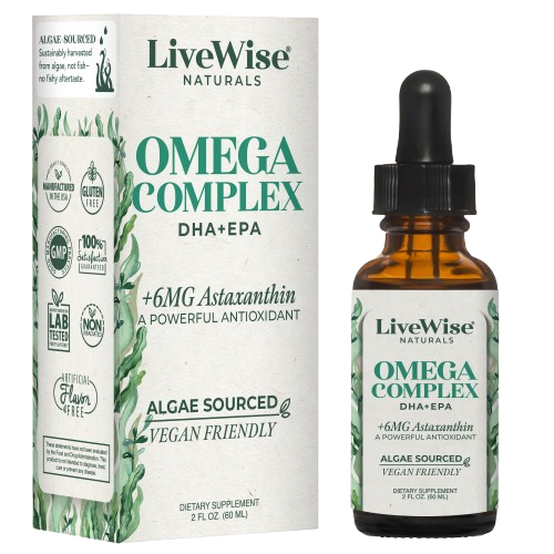 Omega Complex Liquid Drops – Plant-Based DHA & EPA for Brain, Heart & Eye Health (2oz)