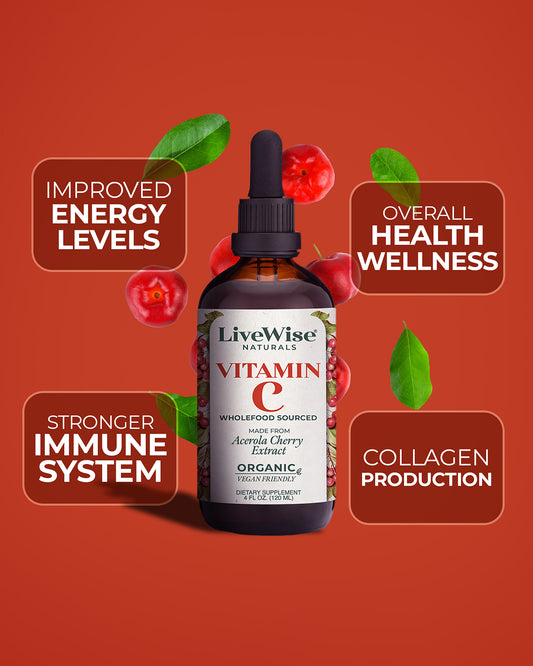 Vitamin C Liquid Drops – Organic Wholefood Immune Support (4oz)