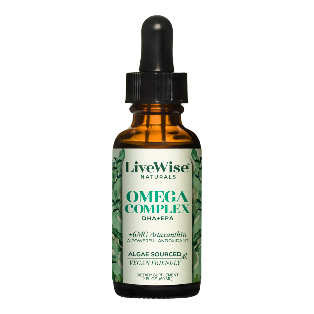 Omega Complex Liquid Drops – Plant-Based DHA & EPA for Brain, Heart & Eye Health (2oz)