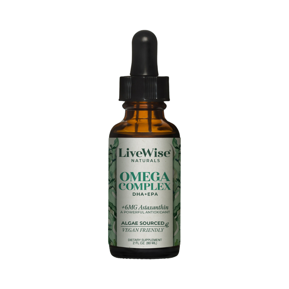 Omega Complex Liquid Drops – Plant-Based DHA & EPA for Brain, Heart & Eye Health (2oz)