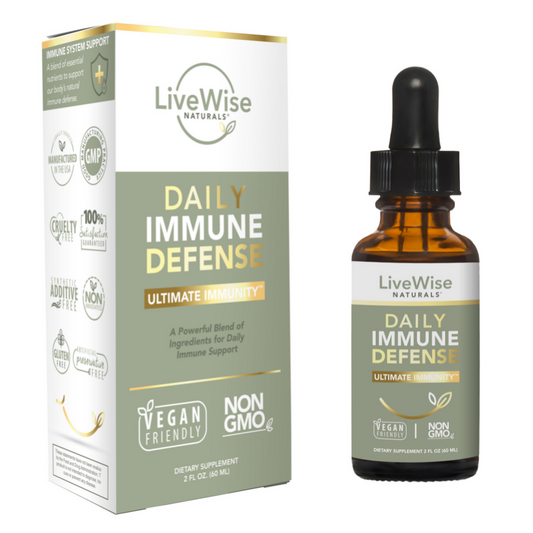 Daily Immune Support Drops – Plant-Based Formula with Zinc, Vitamin C & Elderberry (2oz)