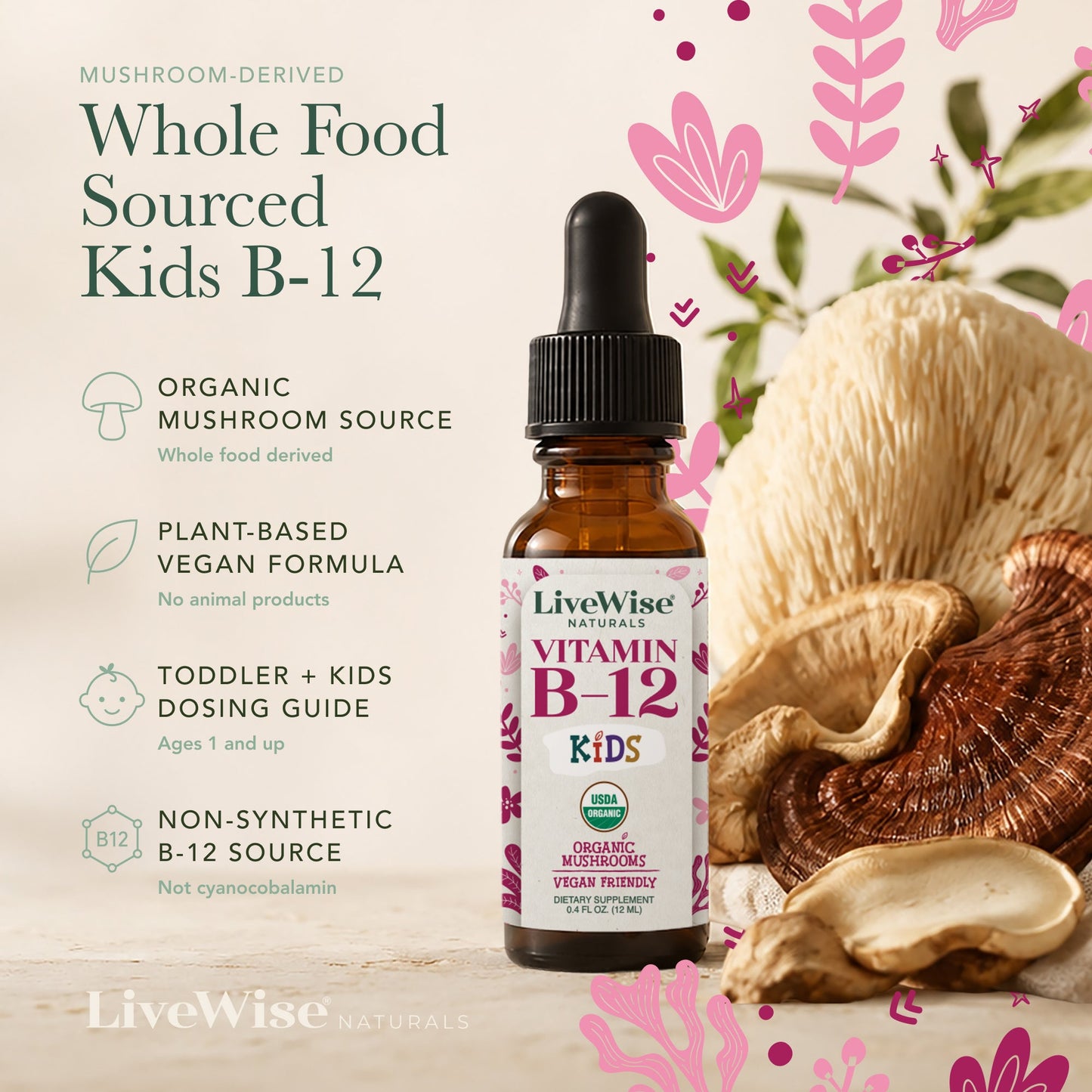 Kids B-12 liquid drops included in the Back to School Bundle