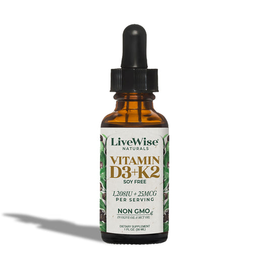 Vitamin D3+K2 Liquid Drops – Bone, Heart & Immune Support (1oz)