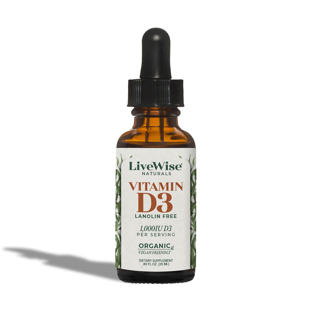Vitamin D3 Liquid Drops – Vegan Friendly Bone, Immune & Heart Support (.83oz)