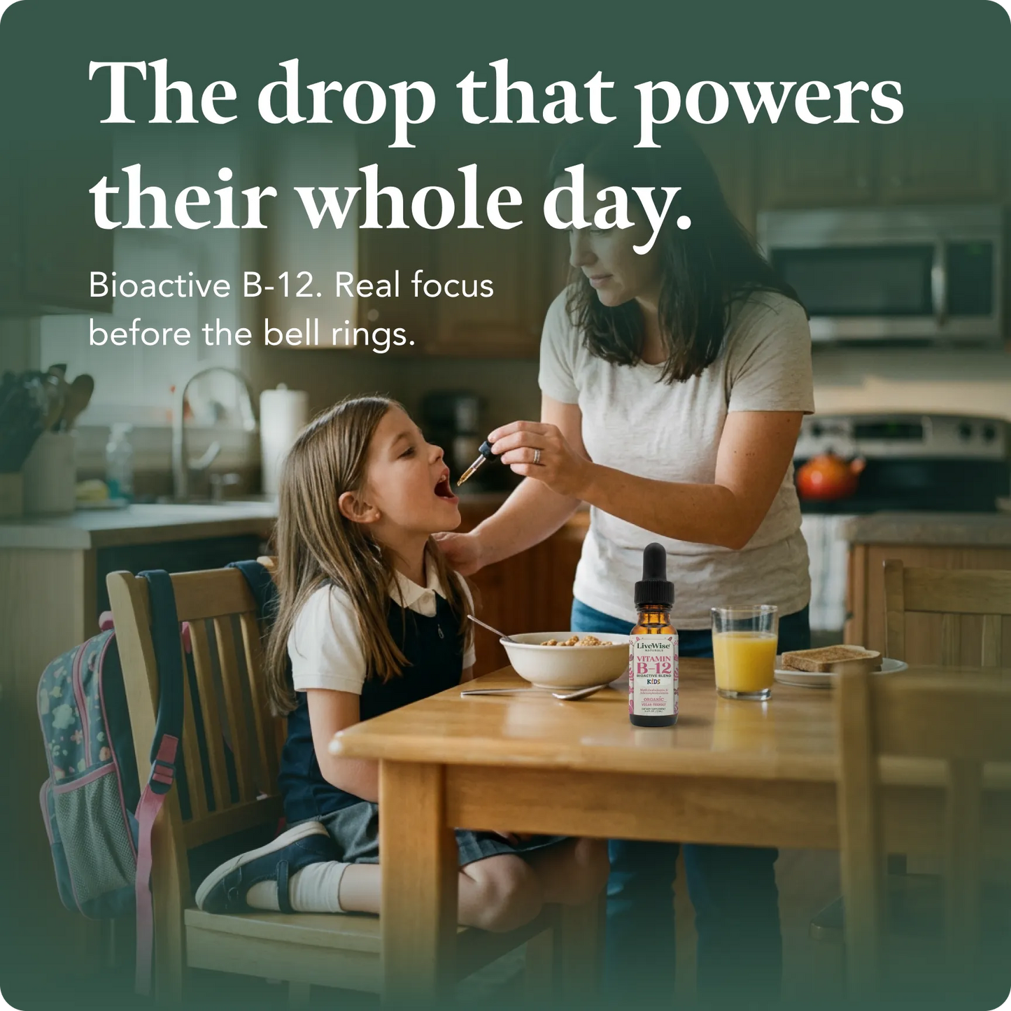 Vitamin B12 Drops for Toddlers & Kids – Energy & Nervous System Support (0.4oz)