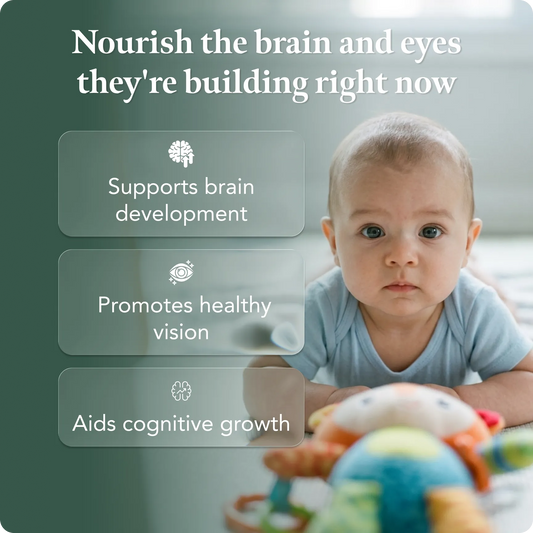 DHA Liquid Drops – For Infants and Toddlers, Plant-Based Omega-3 for Brain, Heart & Eye Development (1oz)