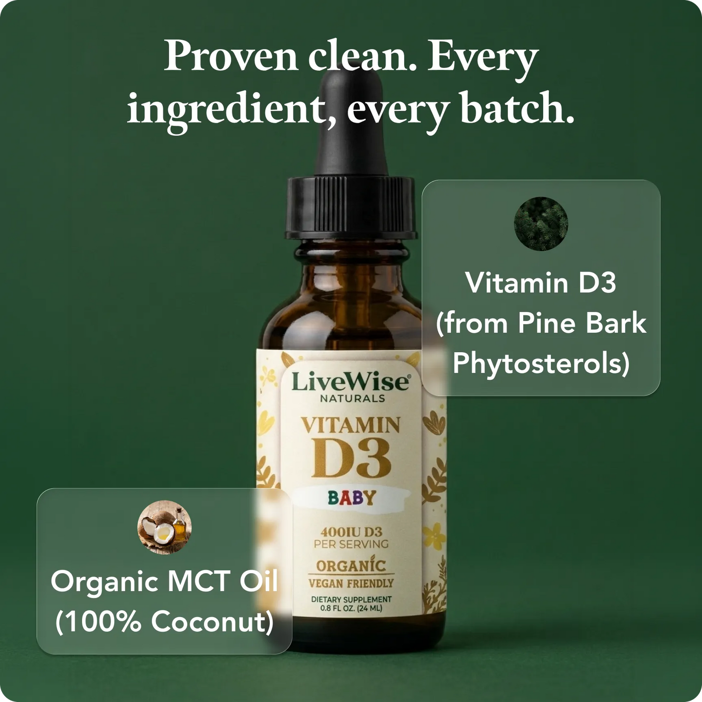 Vitamin D3 for Infants & Toddlers (Vegan Friendly)