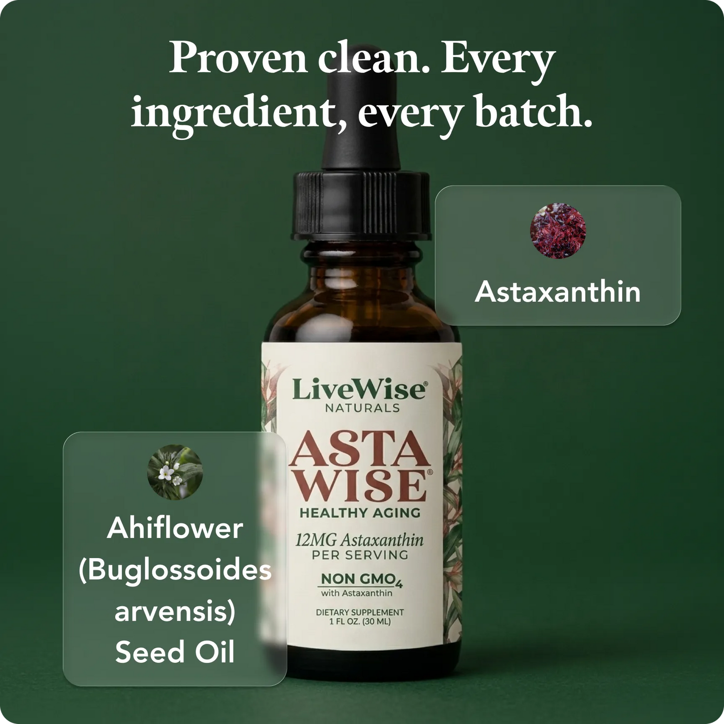 Astaxanthin 12mg – Icelandic Antioxidant for Eye, Skin & Cellular Health (2oz)