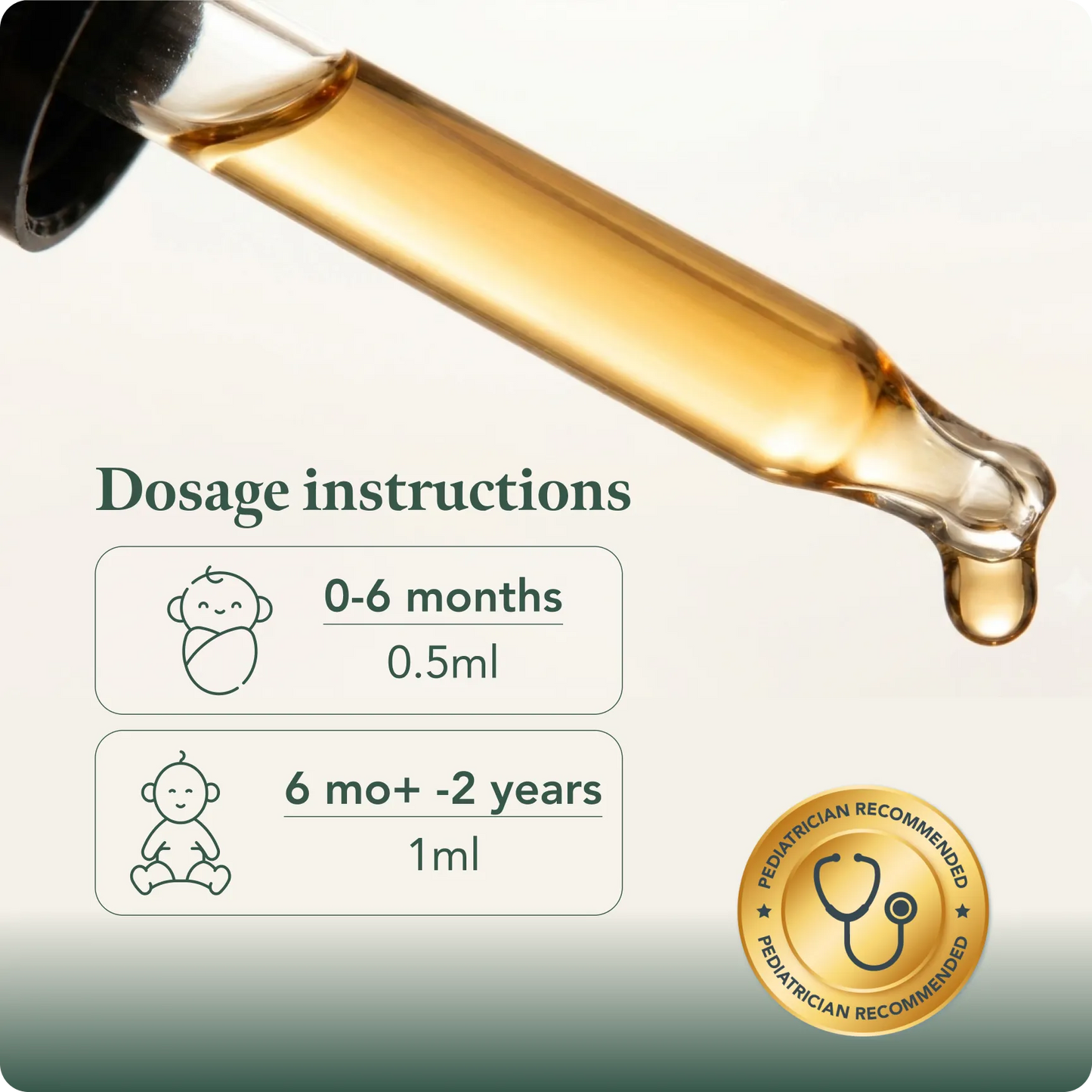 DHA Liquid Drops – For Infants and Toddlers, Plant-Based Omega-3 for Brain, Heart & Eye Development (1oz)