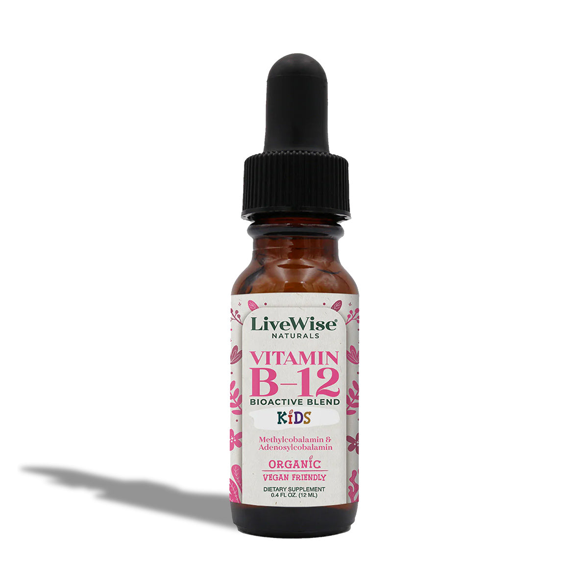 Vitamin B12 Drops for Toddlers & Kids – Energy & Nervous System Support (0.4oz)