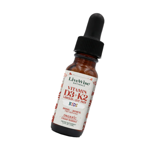 Kids D3+K2 Liquid Drops – Vegan Friendly Bone & Immune Support(.5 oz)