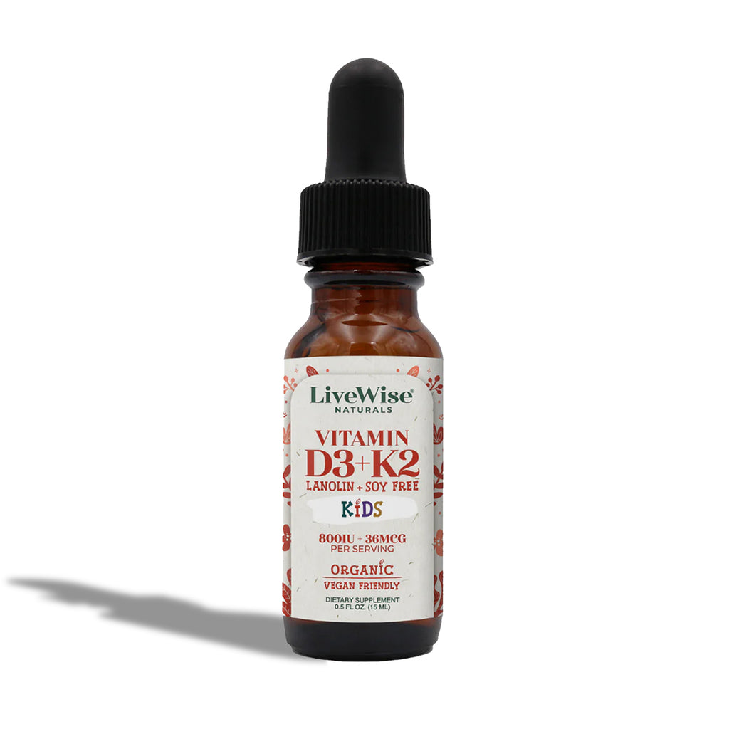 Kids D3+K2 Liquid Drops – Vegan Friendly Bone & Immune Support(.5 oz)