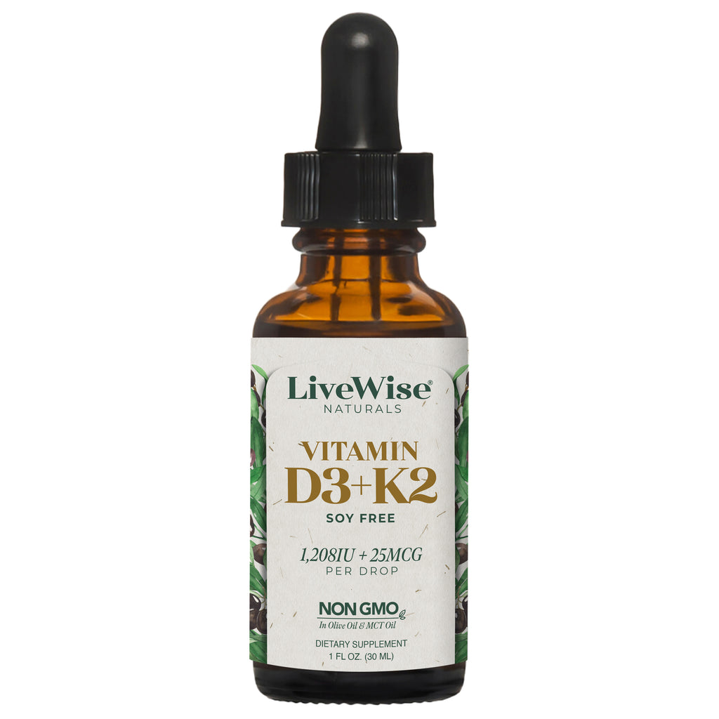 Vitamin D3+K2 Liquid Drops – Bone, Heart & Immune Support (1oz)