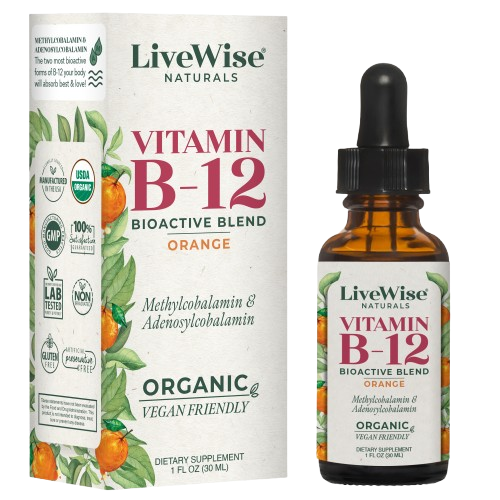 Vitamin B12 Bio Active Blend – Methylcobalamin & Adenosylcobalamin for Energy & Cognitive Support (1oz or 2oz)