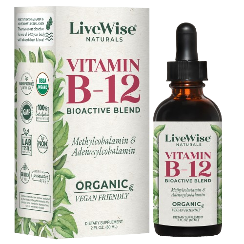 Vitamin B12 Bio Active Blend – Methylcobalamin & Adenosylcobalamin for Energy & Cognitive Support (1oz or 2oz)