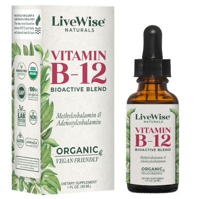 Vitamin B12 Bio Active Blend – Methylcobalamin & Adenosylcobalamin for Energy & Cognitive Support (1oz or 2oz)