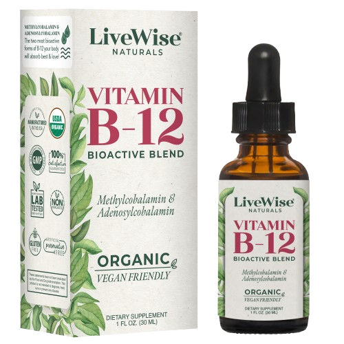 Vitamin B12 Bio Active Blend – Methylcobalamin & Adenosylcobalamin for Energy & Cognitive Support (1oz or 2oz)