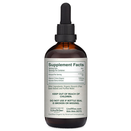 Organic Wholefood Vitamin C Drops for Kids – Immune Support & Antioxidant Boost