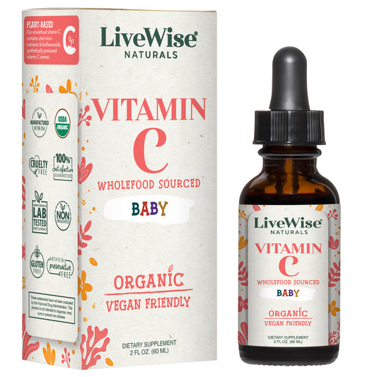 Organic Wholefood Vitamin C Drops for Infants & Toddlers – Immune Support & Antioxidants