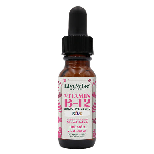 Vitamin B12 Drops for Toddlers & Kids – Energy & Nervous System Support (0.4oz)