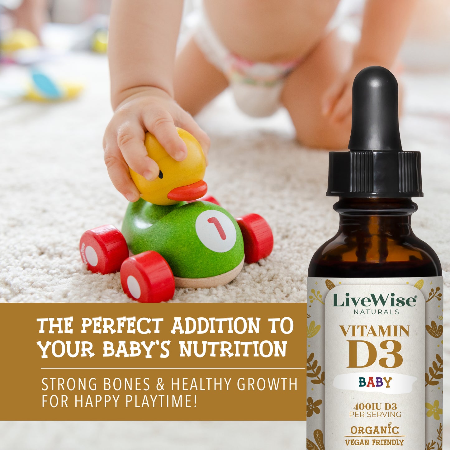Vitamin D3 for Infants & Toddlers (Vegan Friendly)