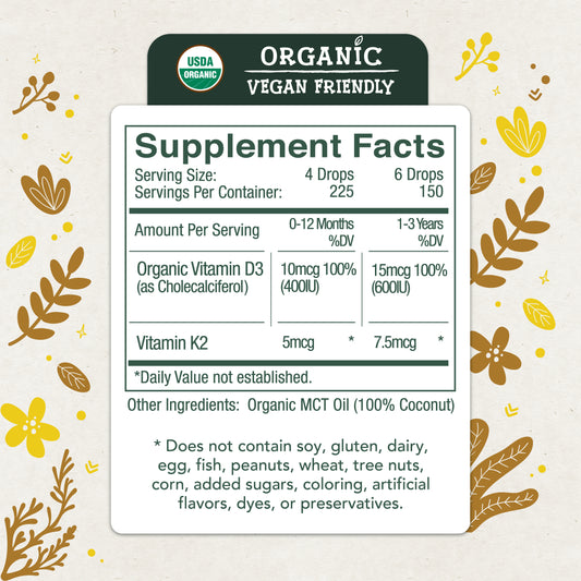 Vitamin D3 for Infants & Toddlers (Vegan Friendly)