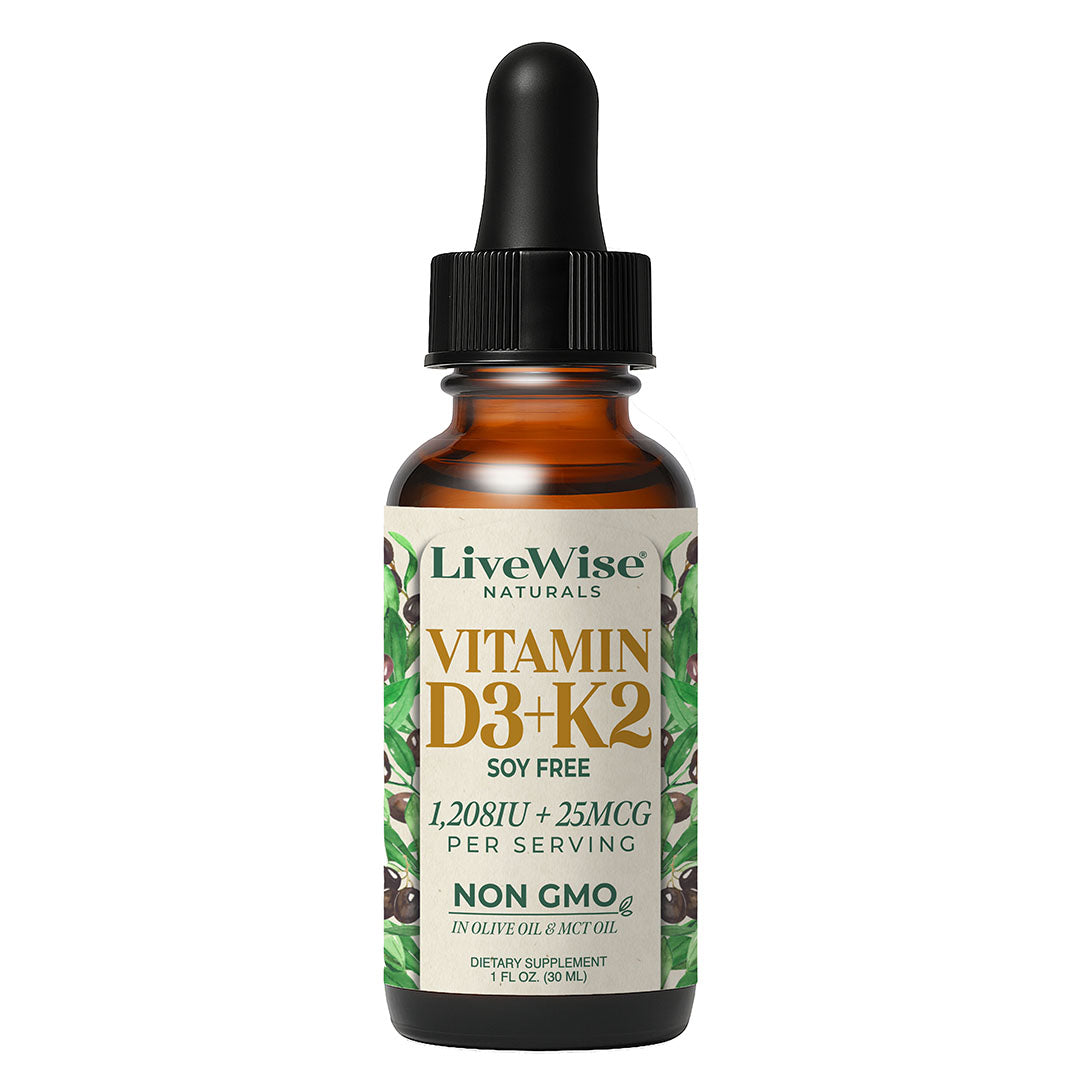 Vitamin D3+K2 Liquid Drops – Bone, Heart & Immune Support (1oz)