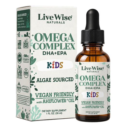 Live Wise Naturals Kids Omega - Bottle and Box Packshot