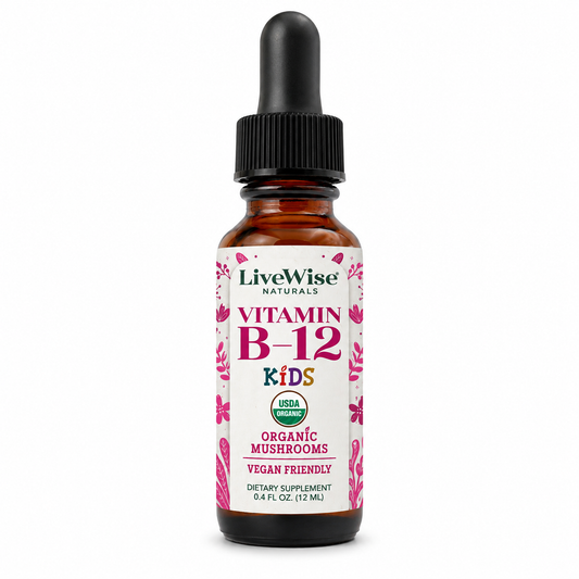 Vitamin B12 Drops for Toddlers & Kids – Energy & Nervous System Support (0.4oz)
