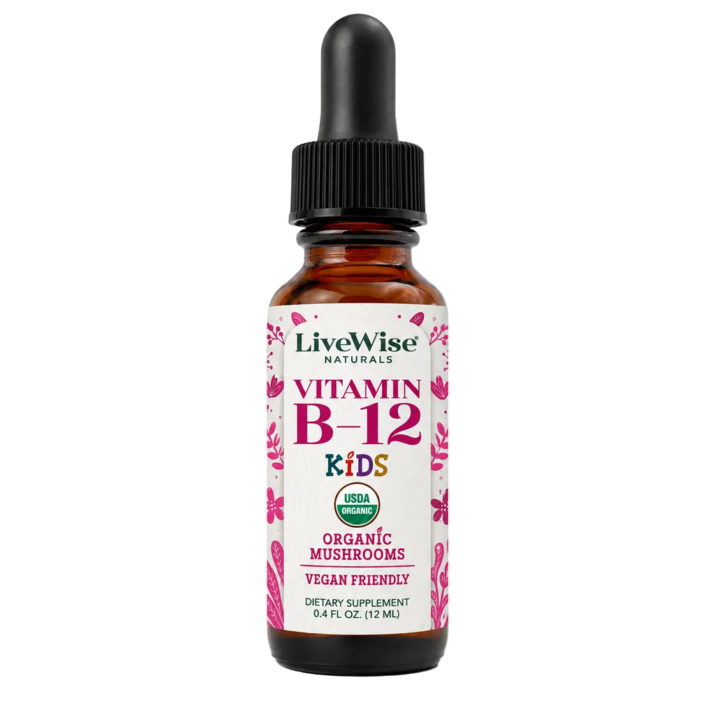 Kids B-12 — current mushroom-sourced bottle