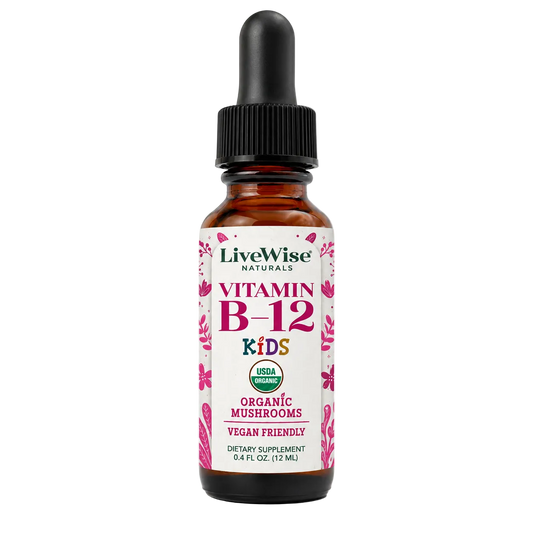 Kids B-12 — current mushroom-sourced bottle