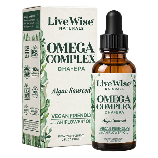 Live Wise Naturals Adult Omega - Bottle and Box Packshot