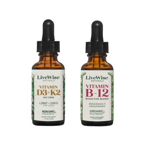 Best Sellers Duo – Vitamin D3+K2 & B12 Liquid Drops for Bone, Heart & Energy Support