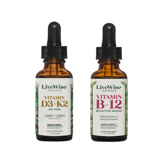 Best Sellers Duo – Vitamin D3+K2 & B12 Liquid Drops for Bone, Heart & Energy Support