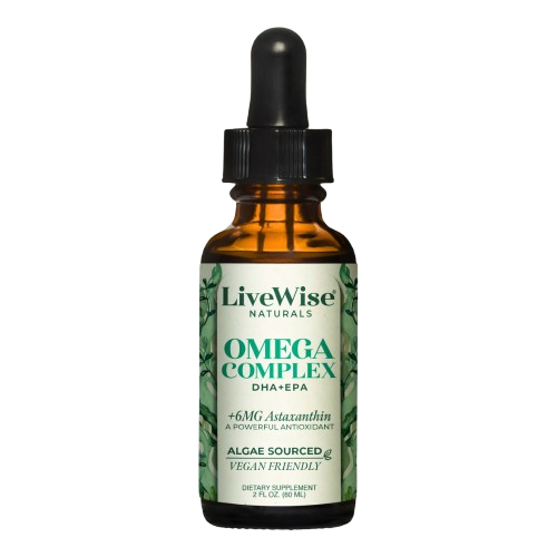 Omega Complex Liquid Drops – Plant-Based DHA & EPA for Brain, Heart & Eye Health (2oz)