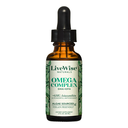 Omega Complex Liquid Drops – Plant-Based DHA & EPA for Brain, Heart & Eye Health (2oz)