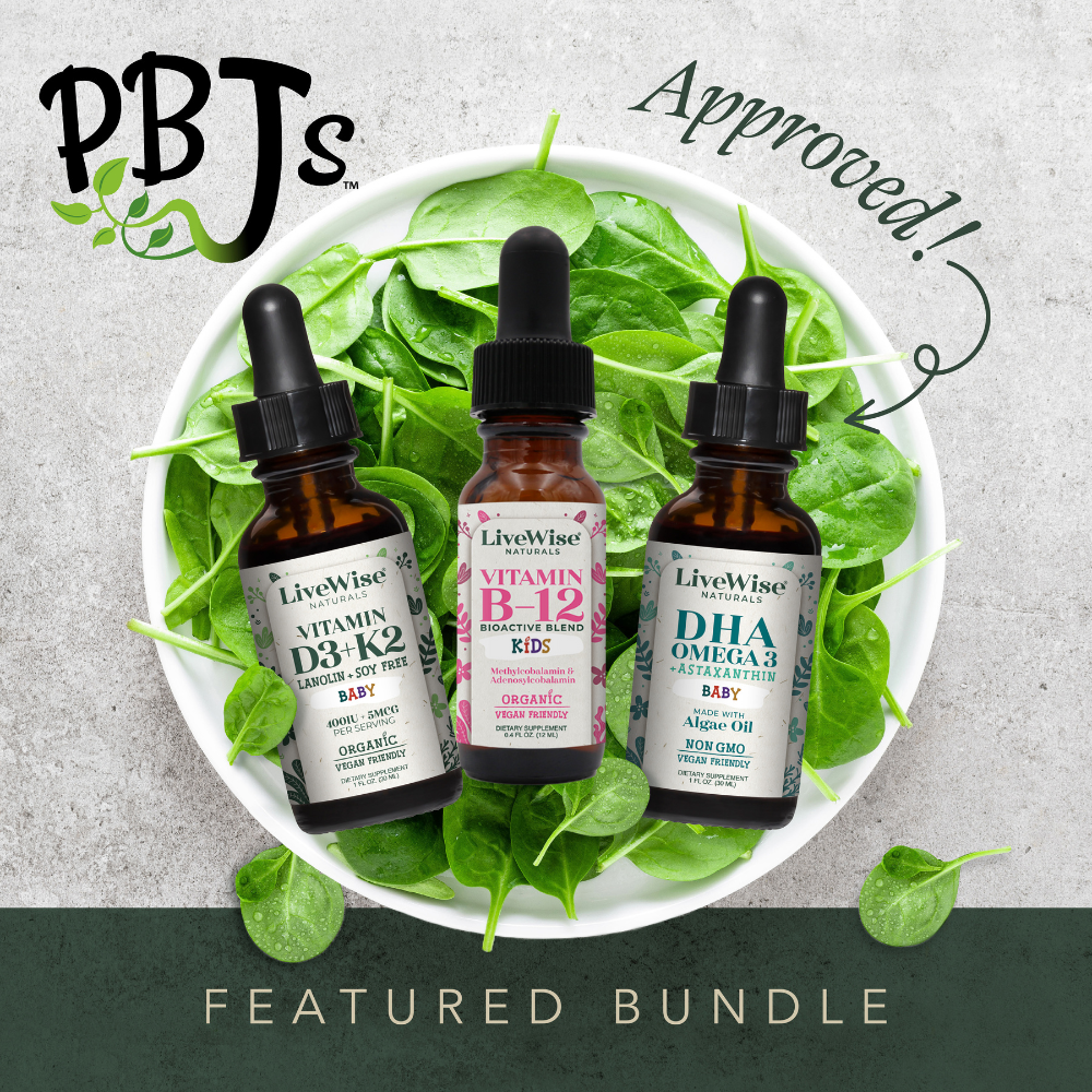 Exclusive Plant-Based Juniors Set – Vitamin Bundle with D3+K2, B12 & Omega-3 Drops