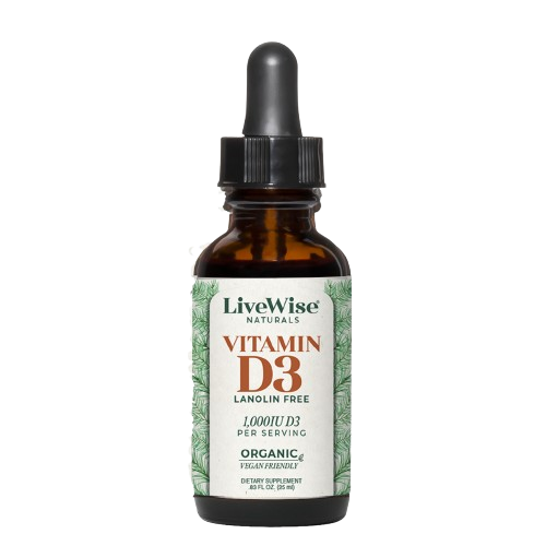 Vitamin D3 Liquid Drops – Vegan Friendly Bone, Immune & Heart Support (.83oz)