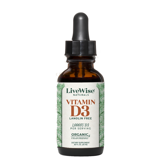 Vitamin D3 Liquid Drops – Vegan Friendly Bone, Immune & Heart Support (.83oz)