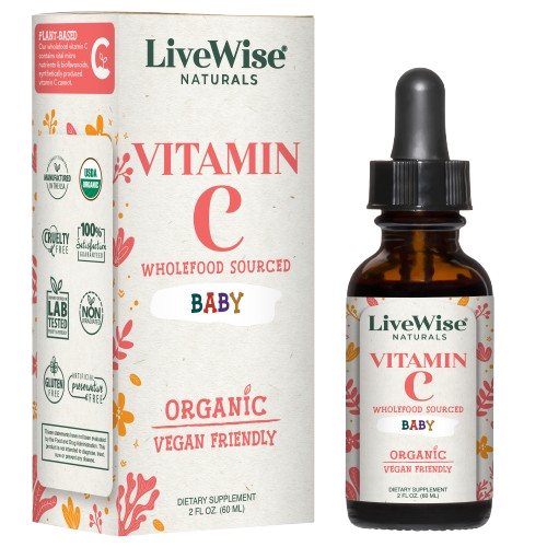 Organic Wholefood Vitamin C Drops for Infants & Toddlers – Immune Support & Antioxidants