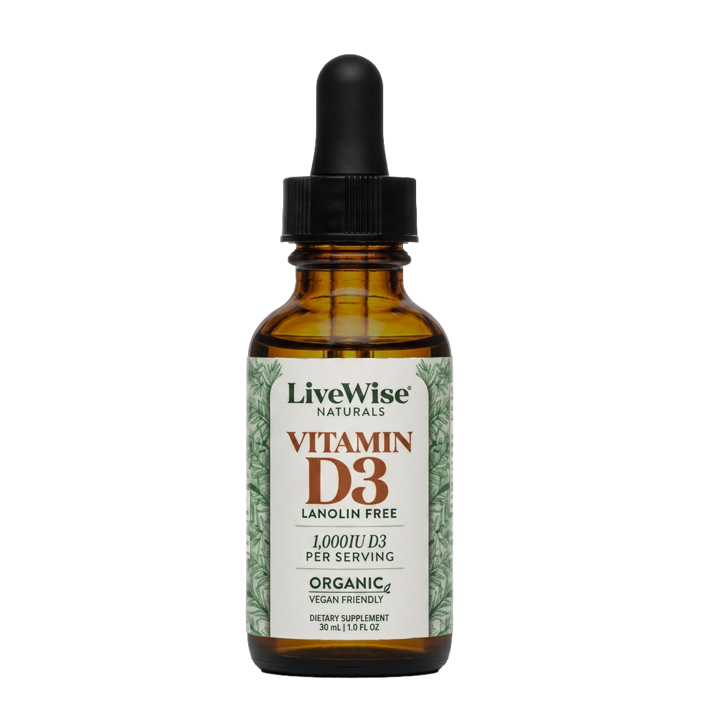 Vitamin D3 Liquid Drops – Vegan Friendly Bone, Immune & Heart Support (.83oz)