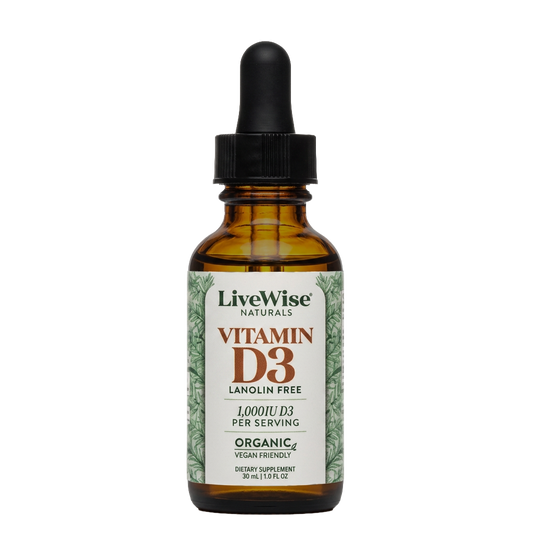 Vitamin D3 Liquid Drops – Vegan Friendly Bone, Immune & Heart Support (.83oz)