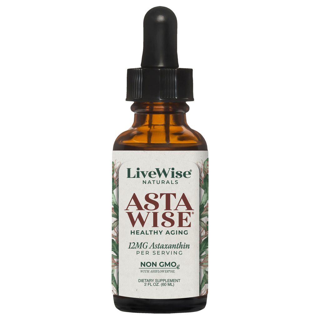 LiveWise Naturals Asta Wise 12 mg astaxanthin 2 fl oz bottle