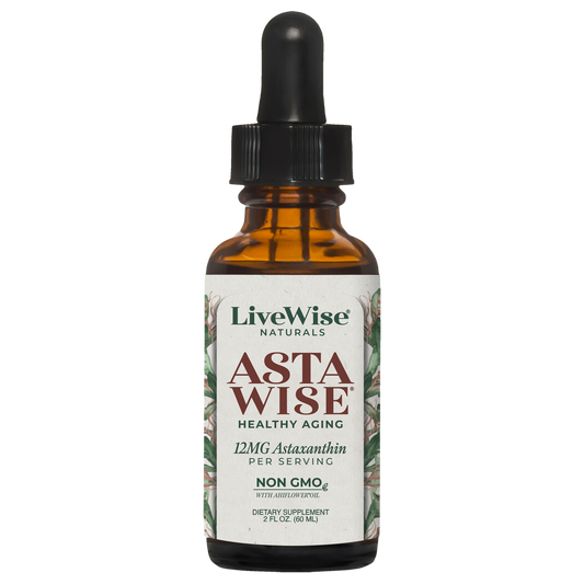 LiveWise Naturals Asta Wise 12 mg astaxanthin 2 fl oz bottle