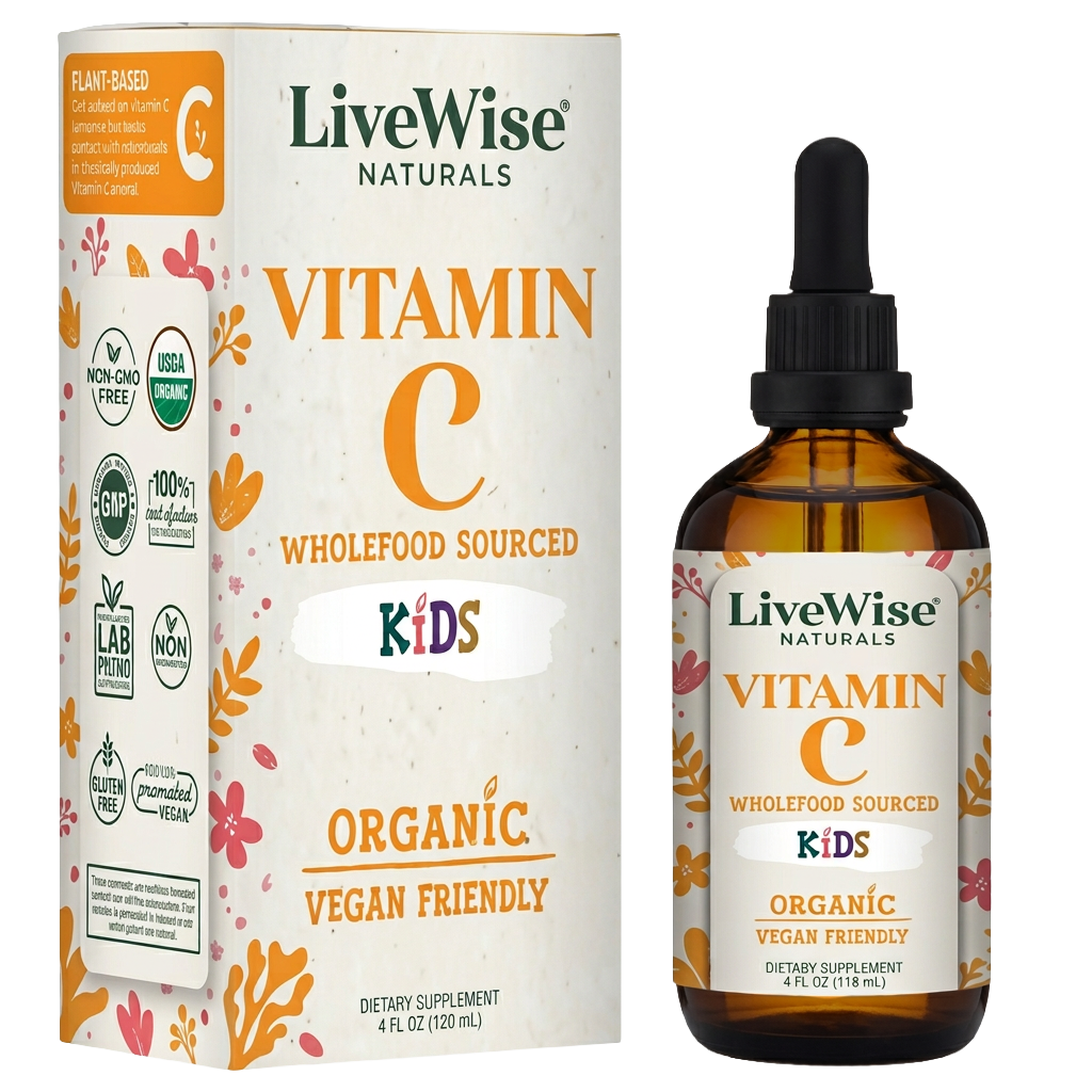 Organic Wholefood Vitamin C Drops for Kids – Immune Support & Antioxidant Boost