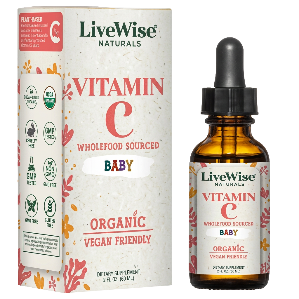 Organic Wholefood Vitamin C Drops for Infants & Toddlers – Immune Support & Antioxidants